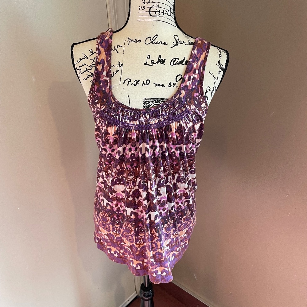 Banana Republic smocked tank top